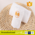 Pure white plain turkish cotton hotel bathroom linen towel set with interesting logo